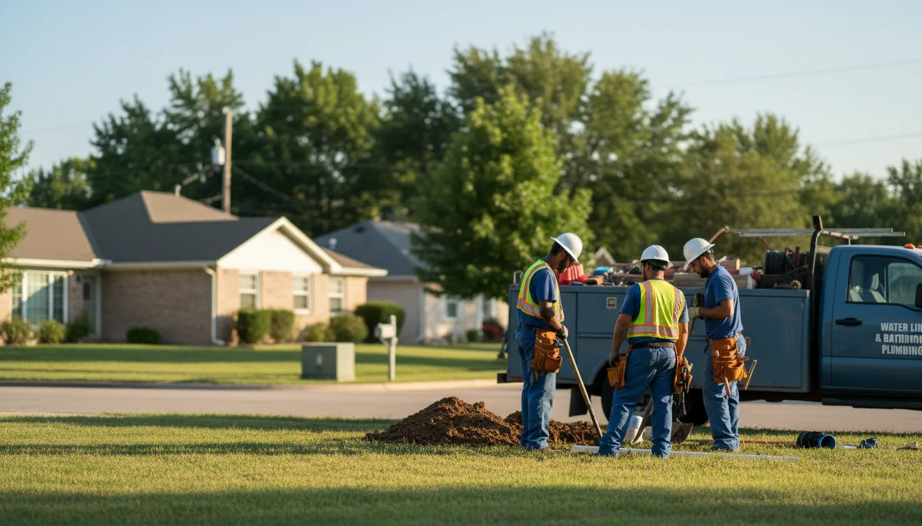 Residential water line and bathroom plumbing service in Newton, MA